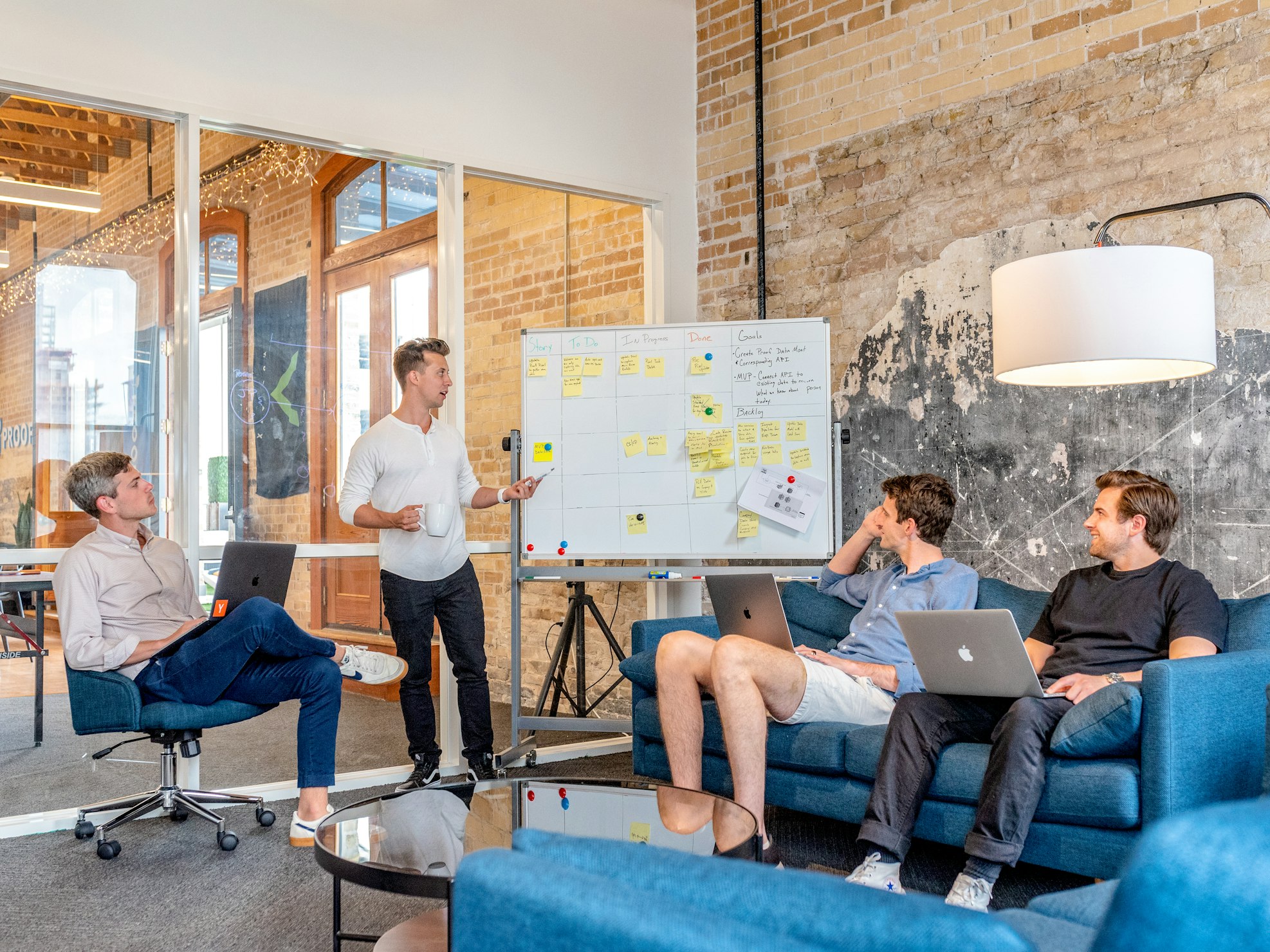 Global Commerce - Modern office with international business team